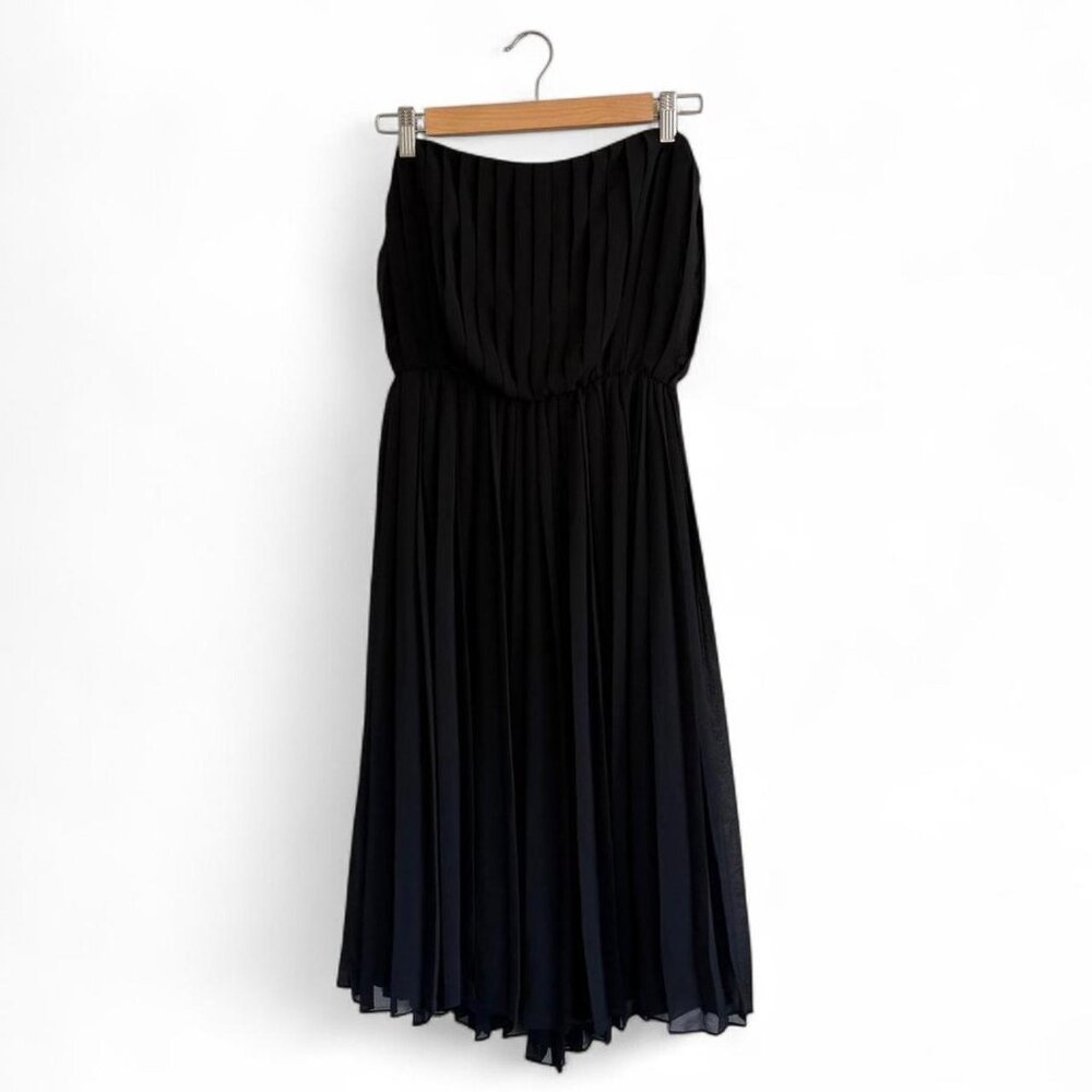Halston Heritage Black Strapless Dress